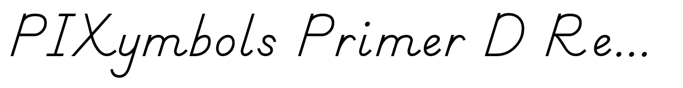 PIXymbols Primer D Regular
